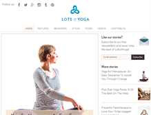 Tablet Screenshot of lotsofyoga.com